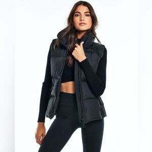 Women's Black Puffer Vest - Lightweight Quilted Vest